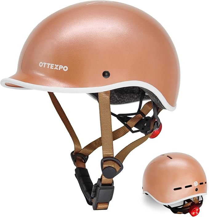 Bike Helmets for Adult, Retro Adustiable Helmets, Lightweight Bicycle Sporty Helmets