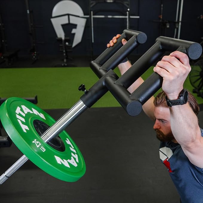 Titan Fitness Viking Press Landmine Attachment, 50mm Neutral Fat Grip Handle, Fits 2" Olympic Barbell, Home Gym Equipment for Shoulder Press, Row, Squat, Deadlift & More