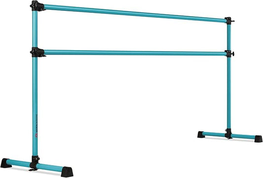 VITA Barre Portable Freestanding Double Ballet Barre, Prodigy, Aluminum | Adjustable Height, USA Made, Home or Gym Exercise Equipment for Kids & Adults | Dance, Fitness, Pilates