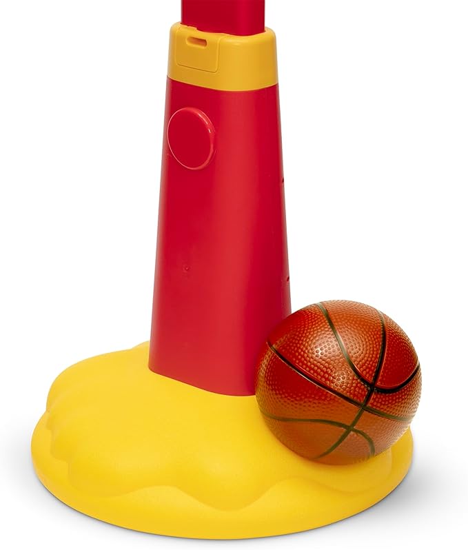 Delta Children Disney Mickey Mouse Plastic Basketball Set - Includes Basketball Hoop, 1 Basketball and Ball Pump, Red/Black