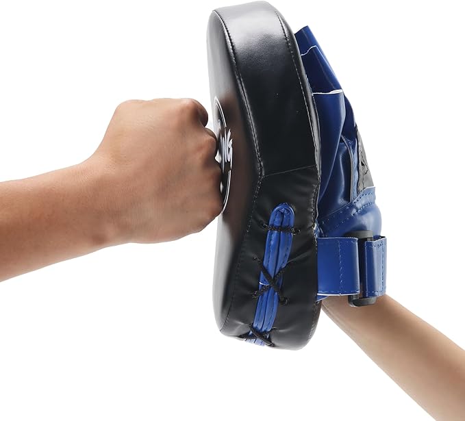 Valleycomfy Boxing Curved Focus Punching Mitts- Leatherette Training Hand Pads