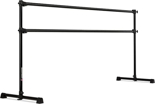 VITA Barre Portable Freestanding Double Ballet Barre, Prodigy, Aluminum | Adjustable Height, USA Made, Home or Gym Exercise Equipment for Kids & Adults | Dance, Fitness, Pilates