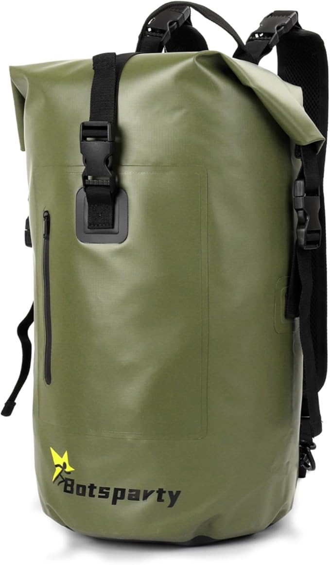 Waterproof Dry Bag Backpack - 25L/35L Lightweight Hiking Pack with Zippered Pocket for Camping, Kayaking, Travel, Hiking, Fishing, Outdoor Enthusiasts（25L）