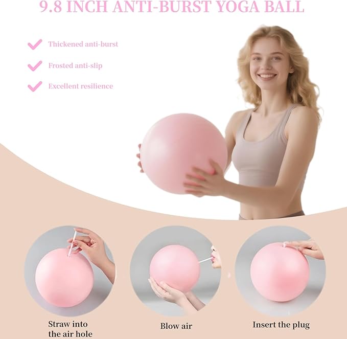 Pilates Ring Set Essentials Kit for Women with Magic Circle Ring and Ball,Core Sliders,Adjustable Ankle Wrist Weight,Exercise Resistant Bands,Accessories Equipment for Home Workout