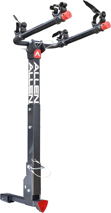 Allen Sports Deluxe Locking Quick Release 2-Bike Carrier for 2 Inch & 1 4 in. Hitch, Model 522QR , Black