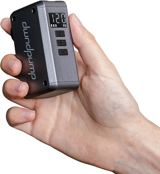 Bike Pump Electric DP5 PRO, 120 PSI Portable Bike Tire Pump with Gauge, Mini Bicycle Air Pump, Auto Shut Off, with Presta and Schrader Valves, for Road Bike, Mountain Bike, Sports Balls