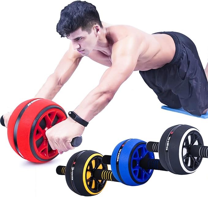 AB Wheel Roller, Exercise Abdominal Fitness Wheel, Work-out Strength-Training Roller, 12"W