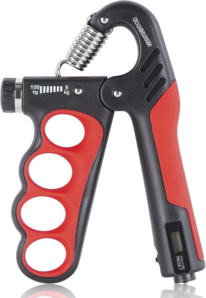 Grip Strength Trainer,Adjustable Resistance Forearm Strengthener,Five Fingers Hand Grips Strengthener with Digital Counter, Handgrip Strength Trainer, Hand Workout Grip