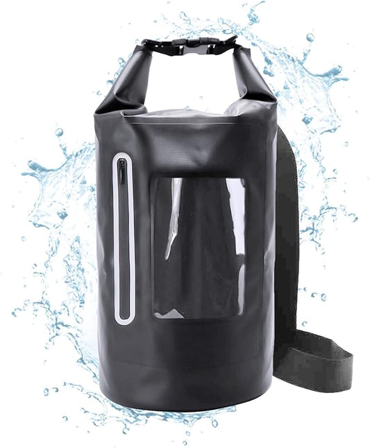 Quctak 15L Faraday Dry Bags, Waterproof Backpack For Electronic Device, Faraday Cage for Signal Blocking, Faraday Key Fob Protector, Anti-Theft Anti-Tracking GPS RFID Waterproof Dry Bag