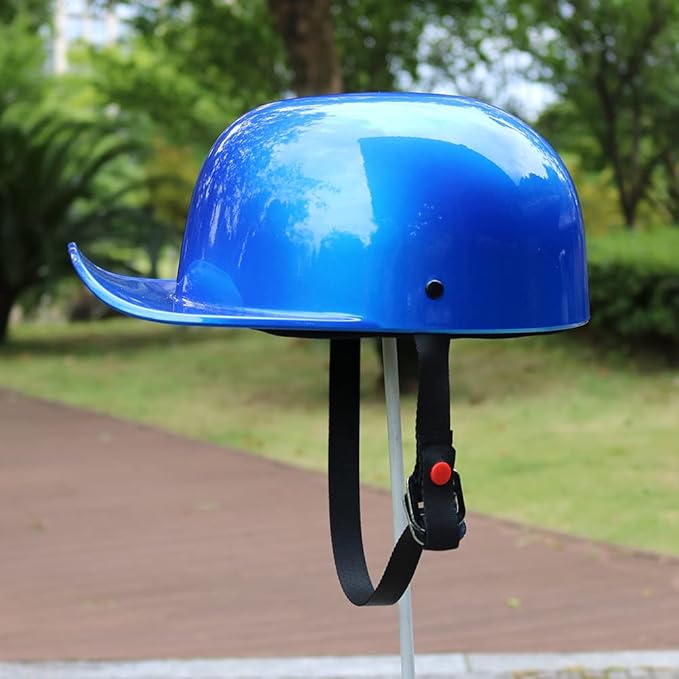 Vintage Open Face Motorcycle Helmet Retro Baseball Cap Half Helmets Men Women for Cruiser Street Scooter Moped Cap Jet with Mask Glasses - DOT Certified