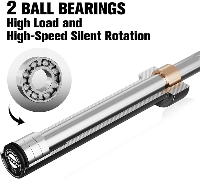 RitFit Barbell Weight Set - 4/6FT Olympic Barbell with Weight Plates (55-275LB Total) - Weightlifting Equipment for Squats, Curls, Deadlifts, Presses, Hip Thrusts