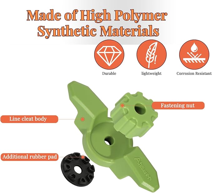 Kayak Anchor Cleat for Kayak Track Mount, Standard Kayak Cleat Track Mount, Rope Cleat for Kayak Rail Mount Accessories, Kayak Line Cleat