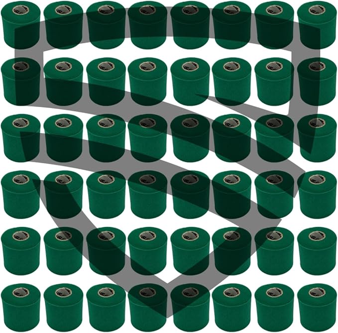 Shield Athletic Underwrap | Bulk Case of 48 Rolls of PreWrap, Hair Tie, Headband, USA Made, Pre-Wrap Athletic Tape, 2.75" X 30 SYards, Foam Barrier, Flexible, Breathable (Green)