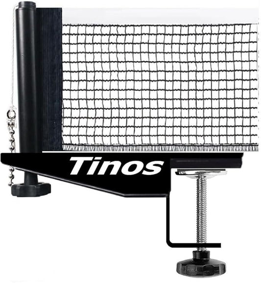 Tinos Professional Table Tennis Net fits 1.8" Maximum Table Thickness | Screw Clamp Ping Pong net & Post Set | Height and Tension adjustments