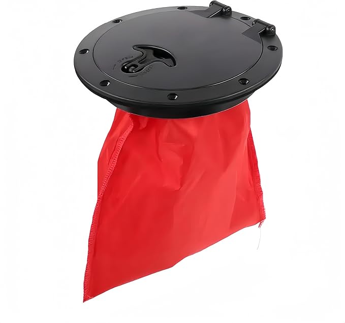 6/8/9 Inch Round Hatch Cover Deck Plate ABS Accessories Hatch Cover with Red Waterproof Bag for Kayak Boat Fishing Rigging