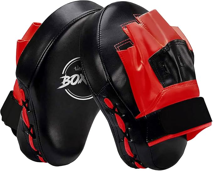 Valleycomfy Boxing Curved Focus Punching Mitts- Leatherette Training Hand Pads