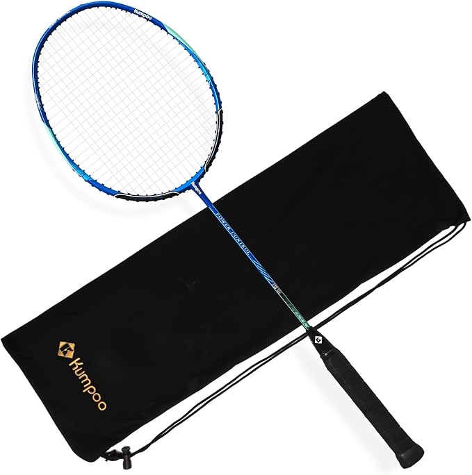 Badminton Racket Carbon Fiber, Badminton Racquet Set with Cover, Badminton Professional Racket Durable for Beginners Outdoor Games Gym