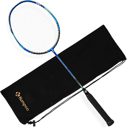 Badminton Racket Carbon Fiber, Badminton Racquet Set with Cover, Badminton Professional Racket Durable for Beginners Outdoor Games Gym