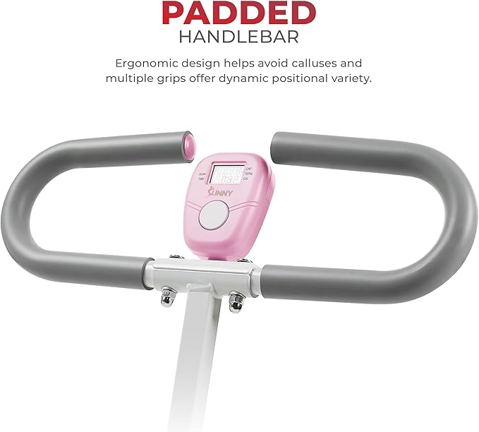 Sunny Health & Fitness Row-N-Ride Squat Assist Trainer, Foldable & Easy Setup Exercise w/Adjustable Resistance, Home Training Machine for Arm, Glute & Leg Workout, Optional Free SunnyFit App Connect
