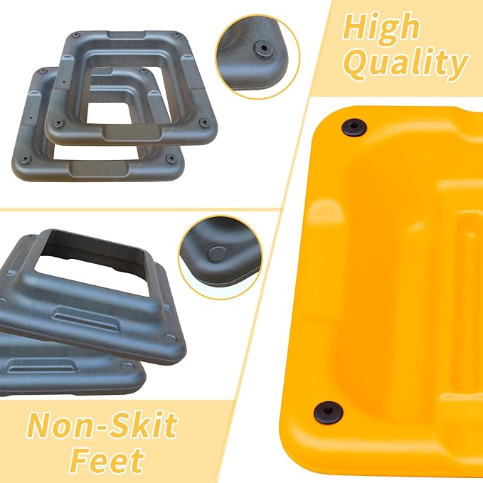 16" x 16" Adjustable Aerobic Step Platform with 4 Risers, Workout Stepper Platform for Home Gym Fitness Exercise