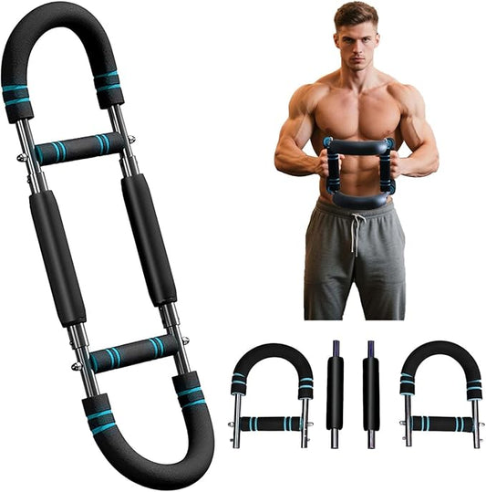 Twister Arm Trainer, 44–88lb Adjustable Resistance Chest Exerciser with Dual Spring, Portable Detachable Arm Strength Training Equipment for Upper Body Workouts at Home