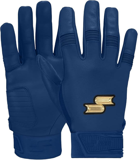 SSK Showcase Youth Baseball Batting Gloves - Durable Full Cabretta Leather Glove - 8 Colors