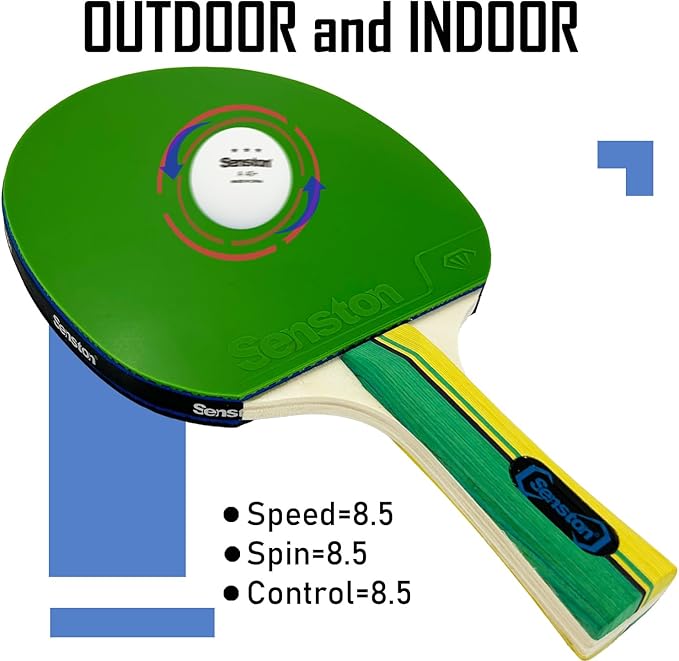 Senston Ping Pong Paddles Family Entertainment Set for Entertainment or Competition - Ping Pong Paddle Set