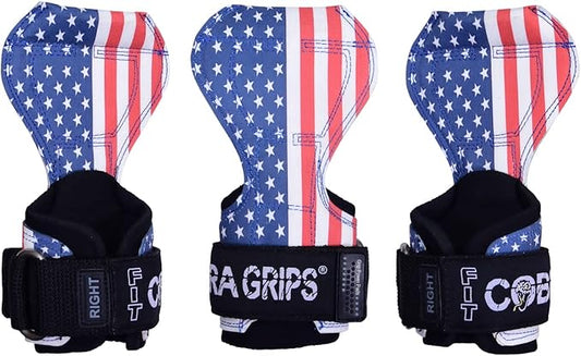 Cobra Grips PRO Weight Lifting Gloves Heavy Duty Straps Alternative Power Lifting Hooks for Deadlifts Adjustable Neoprene Padded Wrist Support Bodybuilding