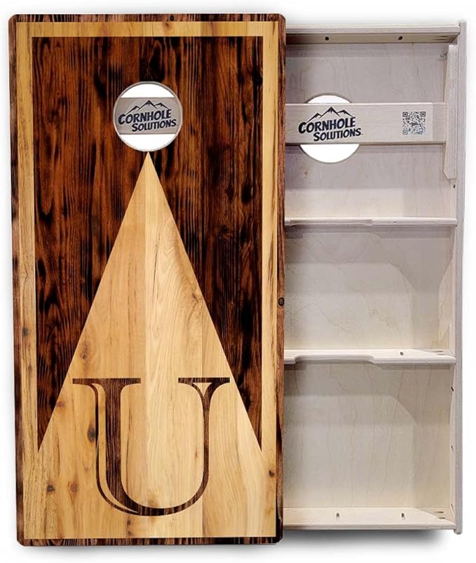 Tournament Cornhole Boards - Regulation 2'x4' Set 3/4" Baltic Birch - Bags Sold Separatetly (Wood Letter Design)