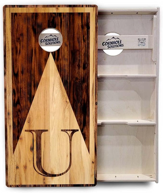 Tournament Cornhole Boards - Regulation 2'x4' Set 3/4" Baltic Birch - Bags Sold Separatetly (Wood Letter Design)