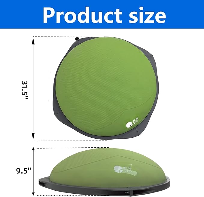 Balance Ball Home Workout Equipment, 27.5/31.5 inch Exercise Ball Balance Trainer, Stability Ball for Exercise, Half Balance Ball Strength Training Equipment for Cardio and Core Training