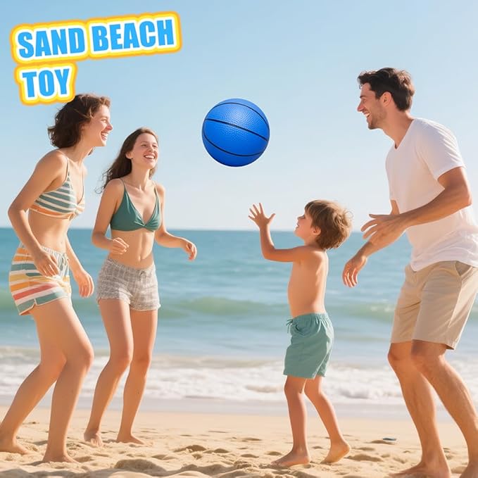 Dilabnba 8" Mini Rubber Replacement Basketballs for Basketball Hoop/Pool, Toddler Soft Beach Bouncy Ball Sports Party Game for Kids Adults, Junior Balls Indoor & Outdoor Arcades & Games (4PCS)