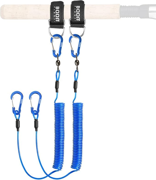 Booms Fishing T02 Fishing Pole Tether, Kayak Paddle Leash, Paddle Board Fishing Accessories, Heavy Duty Fishing Lanyard for Fishing Tools/Rods/Paddles