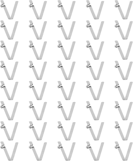 HARFINGTON Single Button Kayak Paddle Snap Spring Clip Spring Steel V-Shaped Hollow Lift Telescopic Locking Tube Pole Clips for Tent Camping