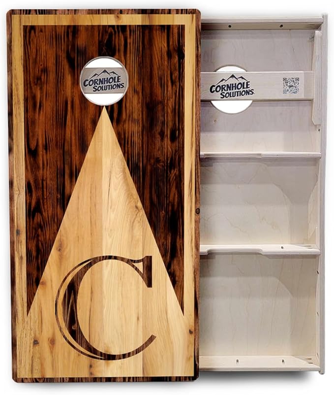 Tournament Cornhole Boards - Regulation 2'x4' Set 3/4" Baltic Birch - Bags Sold Separatetly (Wood Letter Design)