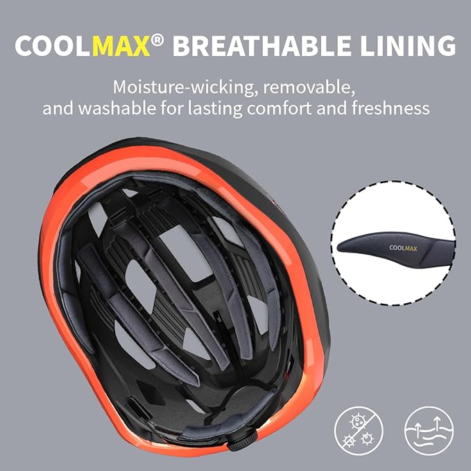 Bike Helmet for Adult Men & Women, Lightweight Bicycle Helmet, Adjustable Strap with Magnetic Buckle, Cycling Helmet for Mountain & Road Bike
