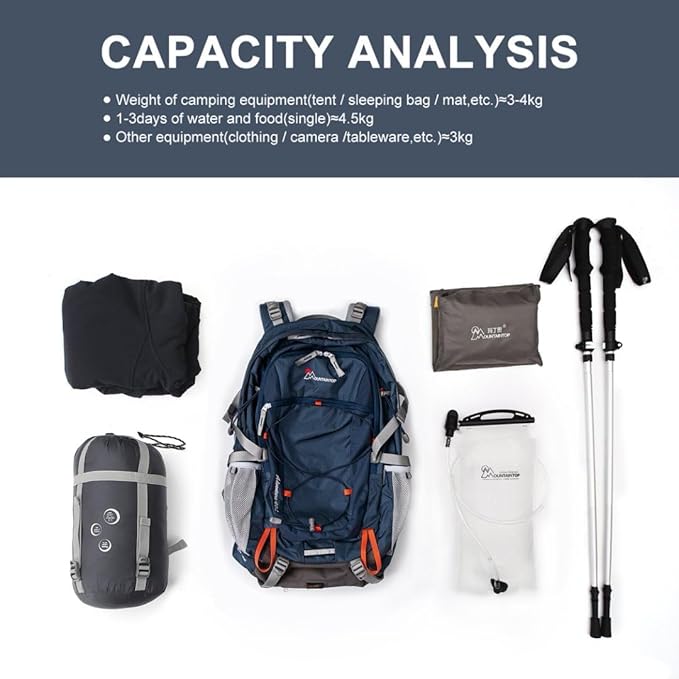 MOUNTAINTOP Hiking Backpack,Lightweight Travel Backpack for Men Women Outdoor Backpacking, Camping