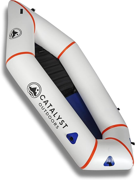 Ultra-Lightweight Inflatable Kayak for Adults & Kids - 1 Person Packraft, Durable TPU, Compact, Rapid Inflate, Ideal for Fishing & Adventure
