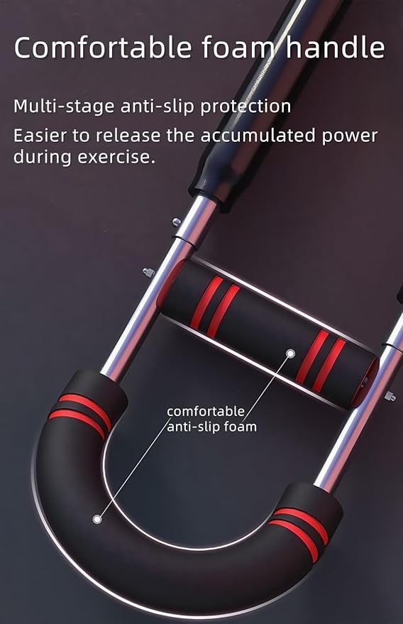 Twister Arm Exerciser,80-110lb Adjustable Spring Workout Bar, Forearm Triceps Chest Enhanced Exercise Strengthener,Portable Home Fitness Equipment, Detachable Design Fitness Anywhere