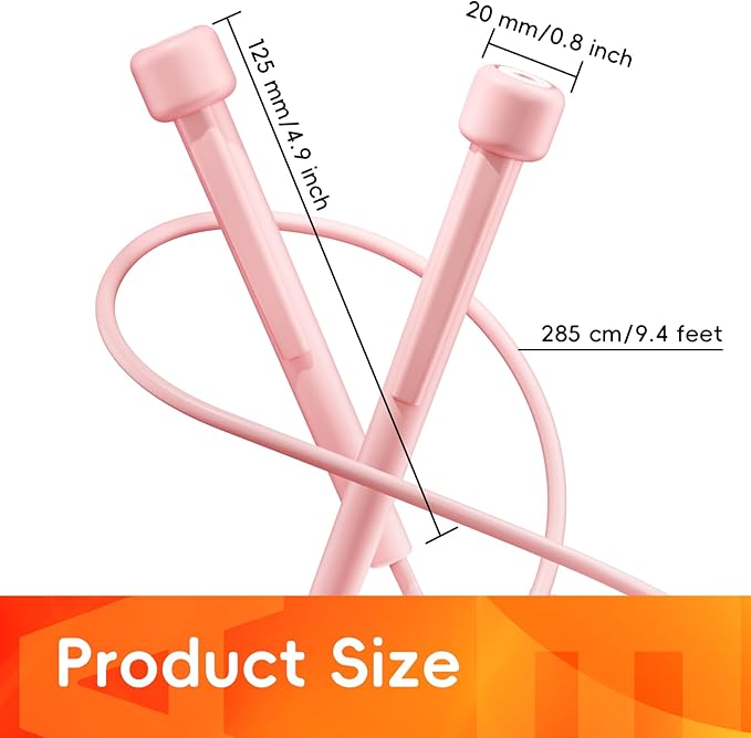 5 Pack Adjustable Jump Rope for Fitness and Exercise,Lightweight PVC Skipping Rope for Men,Women and Kids-Tangle-Free for Keeping Fit, Training, Workout