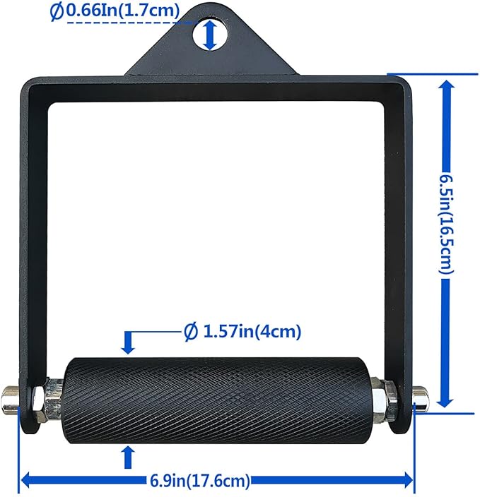 Gym Fitness LAT Pulldown Attachments, Fat Arm Wrestling Exercise D Handle Cable Attachment, Arm Lifting Deadlift Handle Grip for Finger Wrist Strength