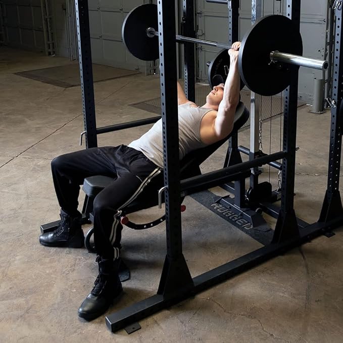 Rugged Strength & Fitness Flat Incline Adjustable Bench, 1500 lb Capacity