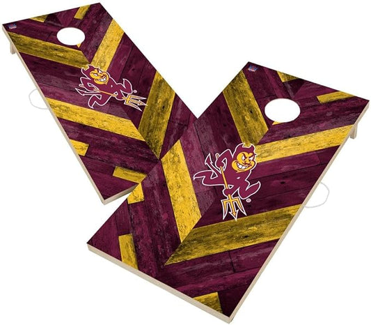 College Team Cornhole Boards, 2x4 Regulation Corn Hole Game Set, Officially Licensed Cornhole Game, Perfect for Tailgates