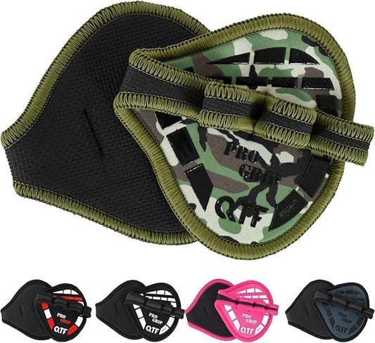 QTF Gym Grips Pads - Neoprene Gloves Gym Palm Protector Weight Lifting Grips Replacement of Workout Gloves Men and Women - Lifting Grip Pads for Weightlifting, Calisthenics & Pull Ups.