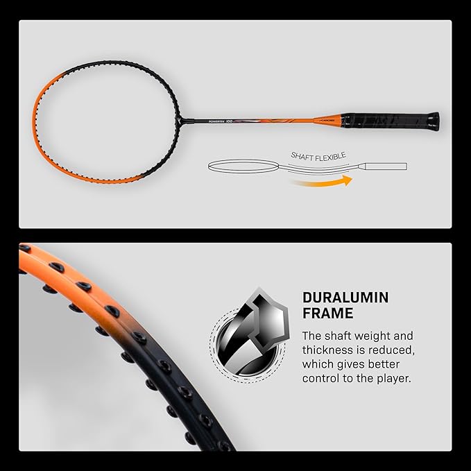 POWERTEK 100 (Set of 2) Badminton Racket with Full Cover