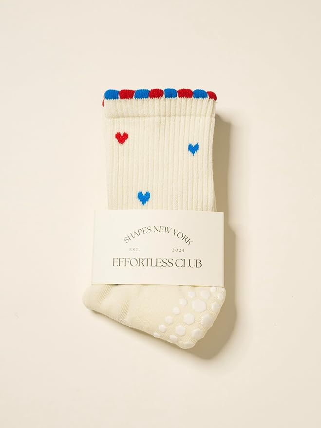 Crew Half Calf Grip Socks, Cutest Fruits Pilates Socks, Ruffle socks, Non-Slip, Barre Yoga Fitness