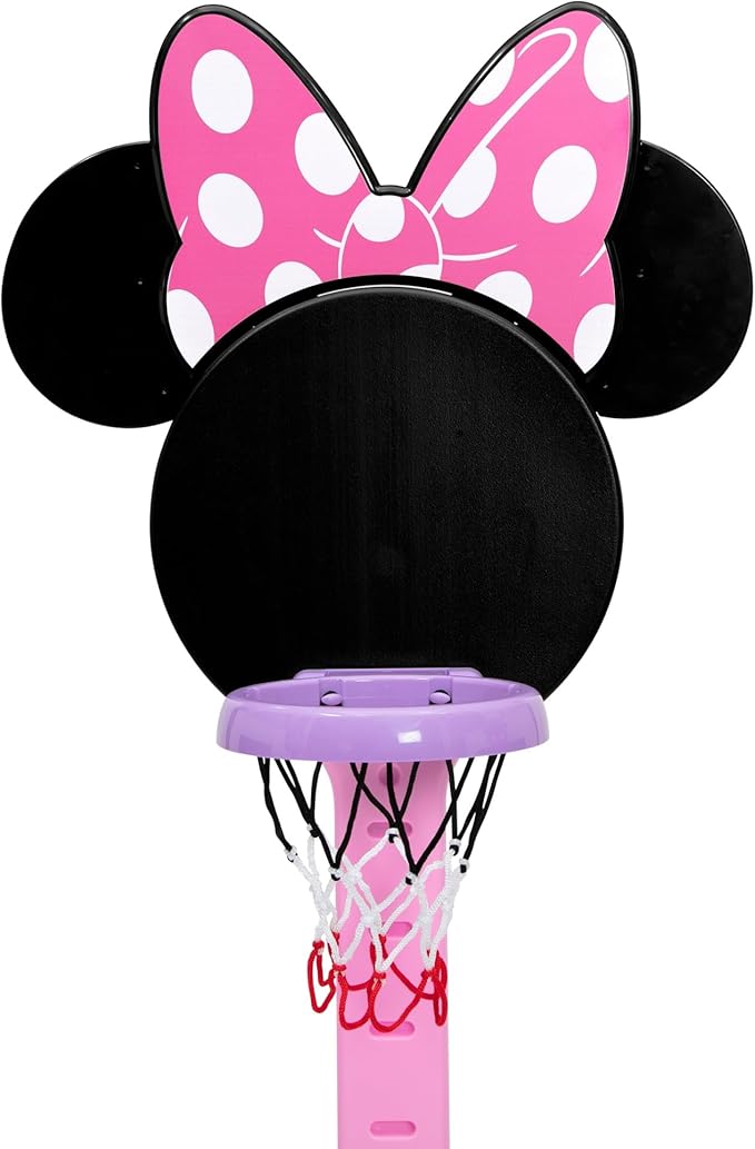 Minnie Mouse Plastic Basketball Set by Delta Children – Includes Basketball Hoop, 1 Basketball and Ball Pump