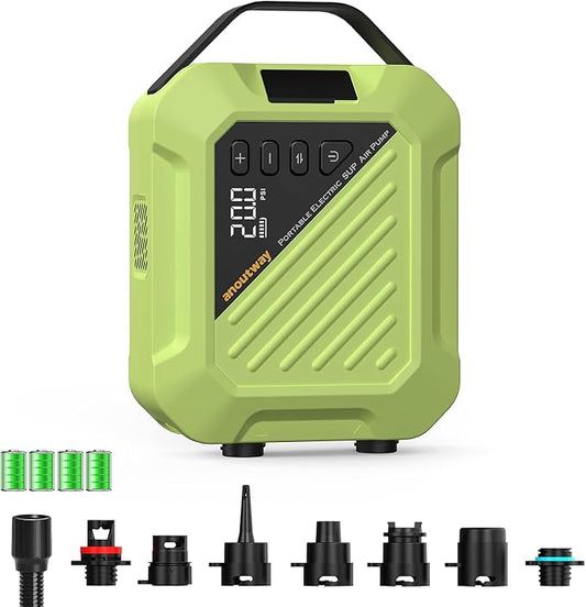 20PSI High Pressure Smart SUP Air Pump, 2025 New Rechargeable Battery-Powered, Intelligent Dual Stage Inflation & Deflation,Auto-Off for Stand Up Paddle Boards,Surfing Kite, Tent