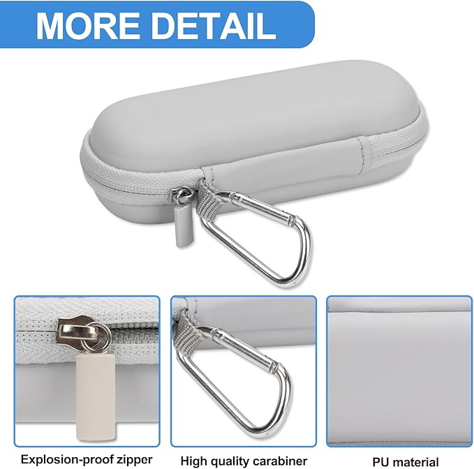 Case for Kardiamobile EKG Monitor, Compatible with Kardiamobile EKG Heart Monitor, Hard Travel Box for Alivecor Kardia Mobile 6L, Pill Box and Carabiner Clip Included