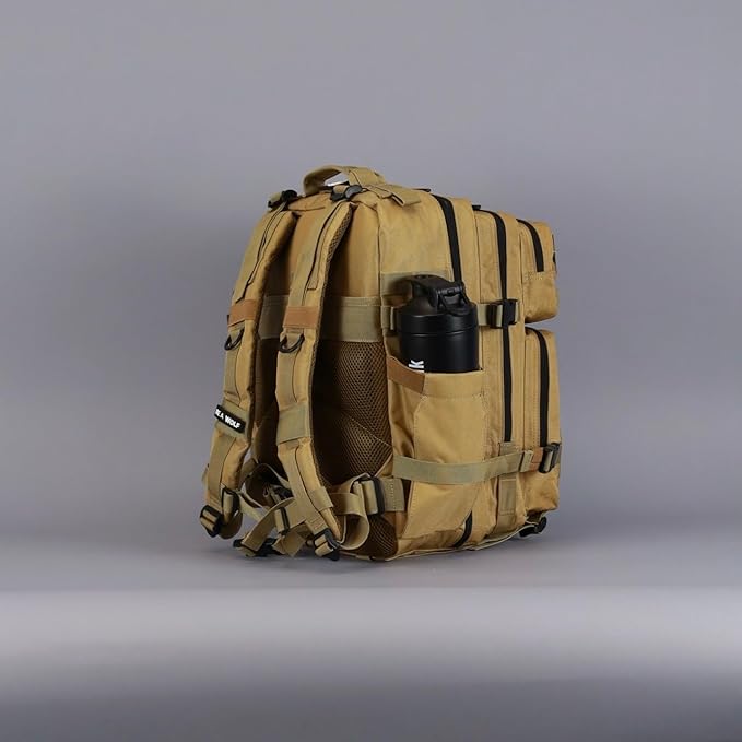 WOLFpak 35L Backpack (Khaki) Medium Gym and Travel Backpack, Military Grade, Multipurpose Utility Bag for Men and Women, Heavy-Duty & Durable